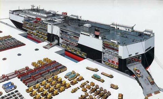 Перед тем, как попасть на борт корабля в американском порту, автомобиль пройдет таможенную процедуру экспорта